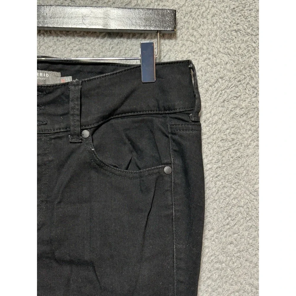 Torrid 12S Black Stiletto‎ Jeggings 3 Button Stretch Skinny Jeans Boho